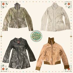 Vintage Euro Original Leather Jackets for Women