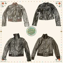Vintage Euro Original Leather Jacket for Women