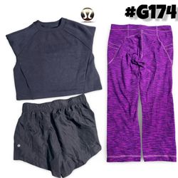 Lululemon leggings , shorts and Jacket Mix bundle ..