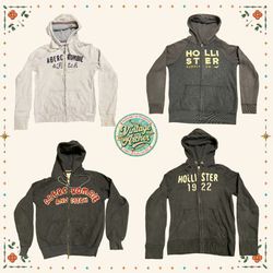Retro Hollister and Acrecombe & Fitch Hoodies