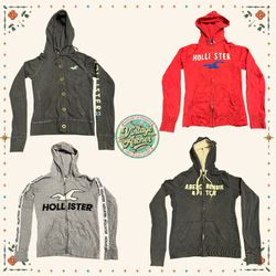 Retro Hollister and Acrecombe & Fitch Hoodies