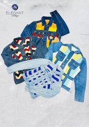 UPCYCLED Denim Patchwork & Pancho Jackets - EVR048..