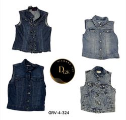 Gilet en denim – Esthétique vintage Y2K streetwear..