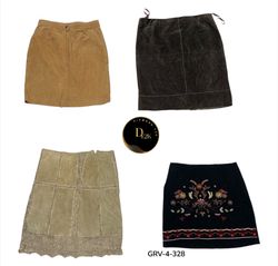 Denim Corduroy Skirt – Vintage Aesthetic High Wais..