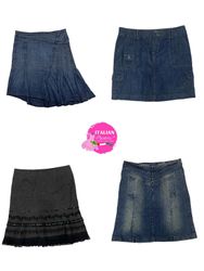 Y2K signature denim midi skirts