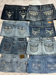 Jupes micro mini embellies Y2k pour femmes R509 re..