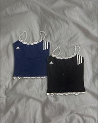 Upcycled Adidas Lace-Up Tops