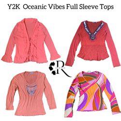 Y2K Oceanic Vibe Full Sleeve Tops Rw-1848