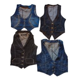 Gilets en denim Y2K