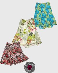 Y2K Printed Poly Skirts  - 09 Pcs Wr1371