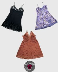 Y2K Silk Slip Dresses   - 10 Pcs Wr1375