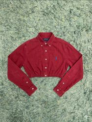 Upcycled Ralph Lauren Cropped Blouse (Multiple Col..