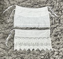 Fs-Upcycled White cotton skirt