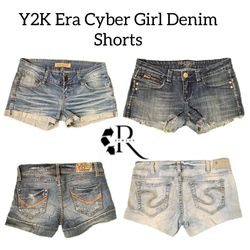 Y2K Era Cyber Girl Denim Sexy Mini Shorts RW-1849