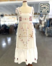 Upcycled Embroidered Summer Dress