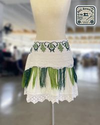Upcycled Lace Fringe Skirt
