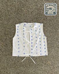 Upcycled Tie-Front Top