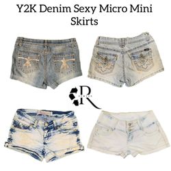 Y2K Denim Sexy Mini Micro Mini Shorts RW-1851