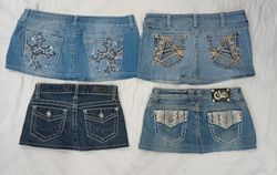 CR7918 Upcycled Y2K Denim Skirts