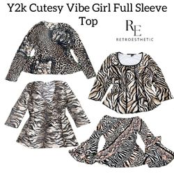 Y2k Cutesy Vibe Girl Full Sleeve Top Re-3110
