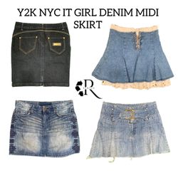 Y2K NYC IT Girl Denim Mini Skirts RW-1857