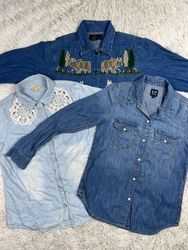 Denim-Bluse