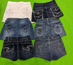 PREMIUM VINTAGE Y2K DENIM SHORTS EMBROIDERY LOT | ..