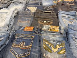 Y2k embroidery women jeans flare and bootcut