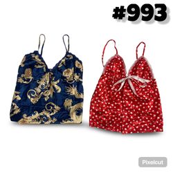 Y2k slip printed camisole#993