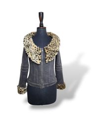 UPCYCLED DENIM FUR JACKET