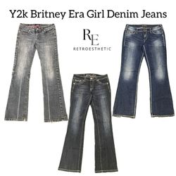 Y2k Britney Era Girl Denim Jeans Re-3125