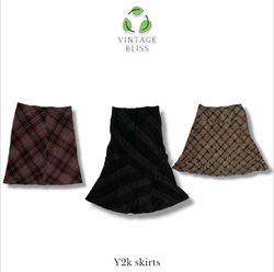 Y2K Woll-Schlagröcke