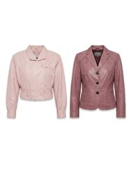 (FV-1317) Y2K Solid Color Leather jackets