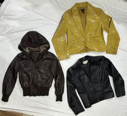 Ladies Leather Jacket 🧥 Y2K Style Jacket B#037 10..