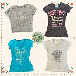Y2K Girly Baby Tees – Slim Fit Graphic T-Shirt Set..
