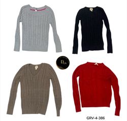 Soft Cable Knit Sweater – Trendy Y2K Cozy Fit (GRV..