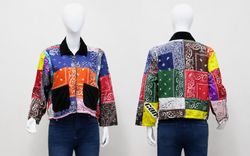 CR1548 Upcycled Bandana Patchwork Jacket
