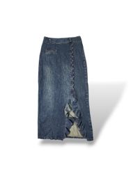UPCYCLED DENIM MAXI SKIRT
