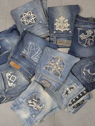 Y2k embroidery jeans