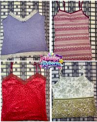 Y2K Vintage Camisole & Lace Trim Top Mix – Soft Gi..