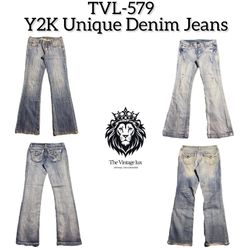 Y2K Unique Denim Jeans (TVL-579)