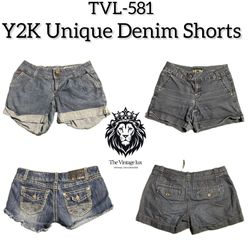 Y2K Unique Denim Shorts (TVL-581)