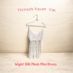 TH#095 Y2K White Mesh Top – Sheer Style