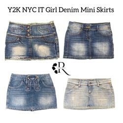 Y2K  NYC IT Girl Denim Mini Skirts RW-1868