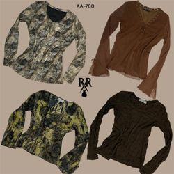 Y2K Earthy Tone Full Sleeve Tops (AA-780)