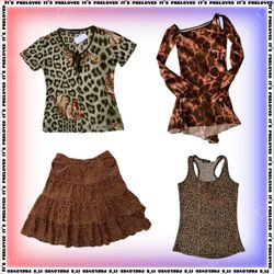 Animal Print Mix Set - tops, dresses, skirts (SS-2..