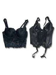 (FV-1334) Y2K Black Aesthetic Corsets