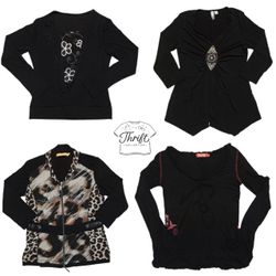 Y2K Black Rave Full Sleeve Top ( TC001 )