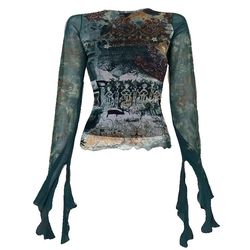 Y2k mix blouse