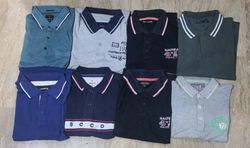 Maglietta polo mix da uomo con marchio